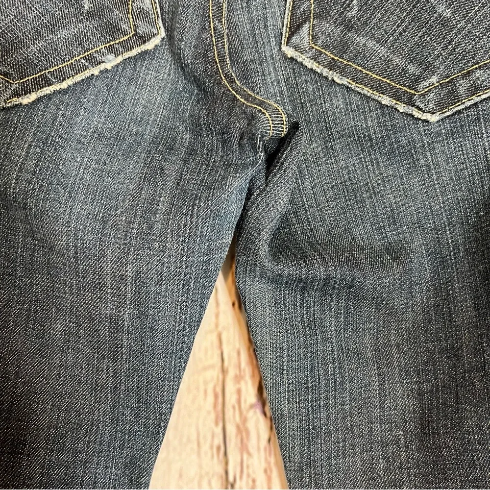 GoldSign Desire Lowrise Distressed Flare Bootcut Denim Jeans USA Made SZ 27 EUC - Picture 10 of 16